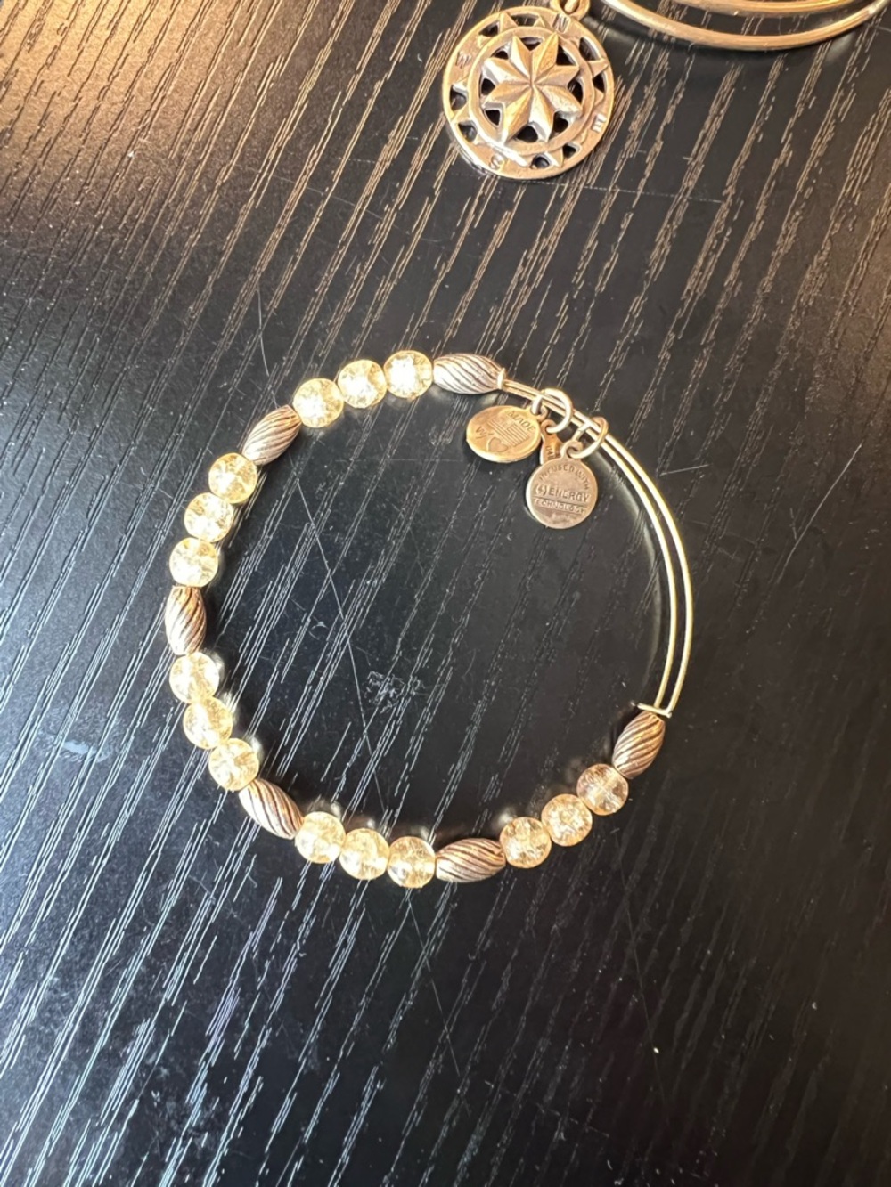 Set of 2 Alex & Ani Gold Tone Women's Charm Bangle Bracelet Set - Picture 4 of 4